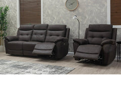 Skye Charcoal Electric Reclining Armchair – Contemporary Living Room Fabric Armchair