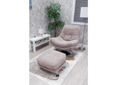 Axis Nature Champagne Swivel Chair W/Optional Stool