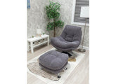 Axis Nature Dark Grey Swivel Chair W/Optional Stool