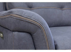 Pachino Fabric Powered Reclining Armchair with Pocket Sprung Seating & USB Ports – Slate Blue