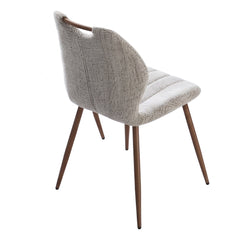 Turin Walnut Dining Chair - Latte