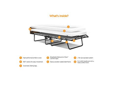Jay-Be Automatic Folding Visitor Bed - With 2 ft6 eFibre mattress
