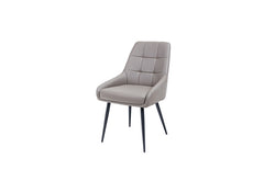 Ava Taupe Faux Leather Chair - 1