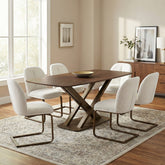 Solara Walnut 180cm Sintered Stone Dining Set