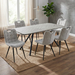 Symphony 160cm Dining Set - Biscuit Dining Chairs