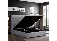 Jessica Grey Storage Bed - open - 2