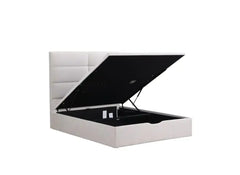 Jessica Beige Storage Bed - open - c/o