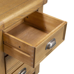 Dorchester Oak 3 Drawer Bedside Table