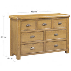 Dorchester Oak 3 over 4 chest