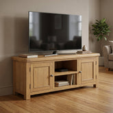 Dorchester Oak Large TV Unit with 2 drawers