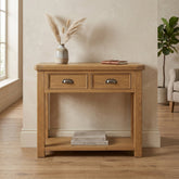 Dorchester Oak 2 Drawer console