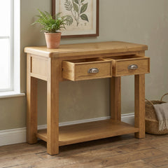 Dorchester Oak 2 Drawer console