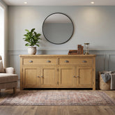 Dorchester Oak 4 Door Sideboard
