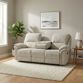 Westbury 3 Seater Manual Recliner Beige