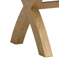 Dorchester Oak Cross Leg Dining Table 220cm Fixed