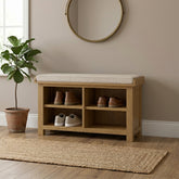 Dorchester Oak Shoe Bench