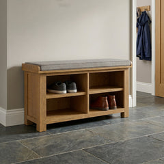 Dorchester Oak Shoe Bench