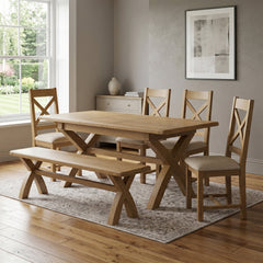 Dorchester Oak 200cm Dining Bench