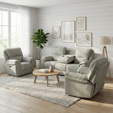 Westbury Electric Reclining 3+1+1 Suite Beige