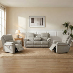 Westbury Manual Reclining 3+1+1 Suite Beige