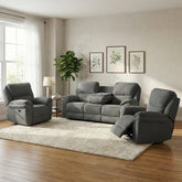 Westbury Manual Reclining 3+1+1 Suite Stone