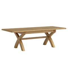 Dorchester Oak Cross Leg Dining Table 200cm Extension
