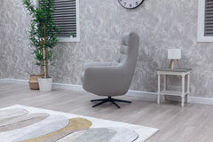 Orbit Occasional Swivel Chair – Modern Lounge Accent Chair in Pearl Grey