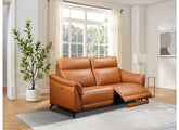 Porto Half-Leather Power Reclining Thee Seat Sofa with USB Port – Luxury Electric Recliner Couch for Modern Living