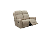 Harper Manual Reclining 2RR Sofa In A Beige Fabric – Comfortable Push-Back Reclining Armchair