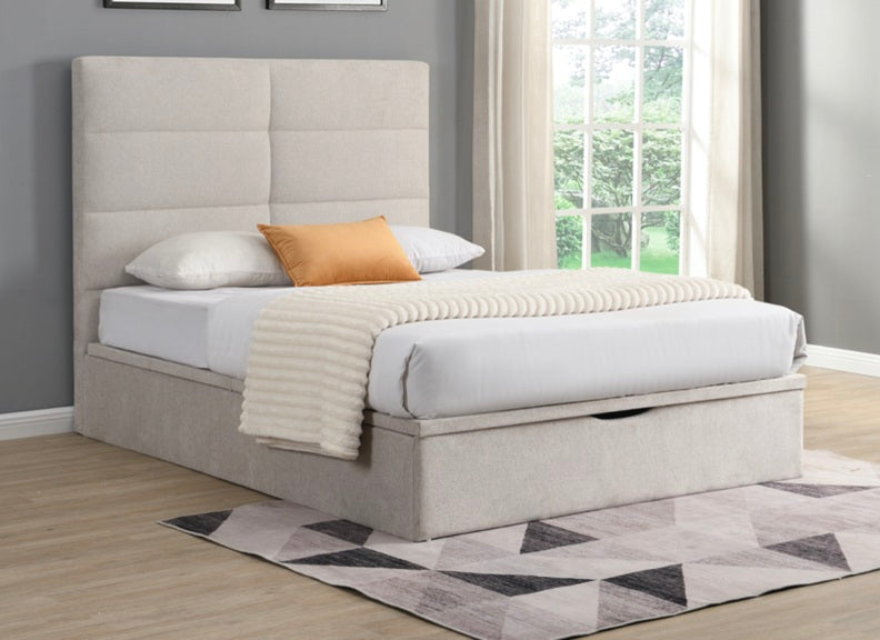 Jessica Beige Storage Bed - closed