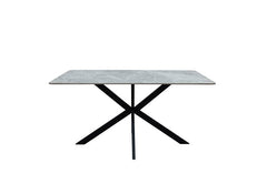 Bardo Grey Stone Dining Set – Modern Fixed Stone Effect Dining Table With Chairs Or Bench