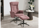 Apero Fabric Manual Reclining TV Chairs W/Footstool