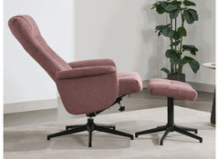 Apero Fabric Manual Reclining TV Chairs W/Footstool