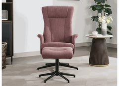 Apero Fabric Manual Reclining TV Chairs W/Footstool