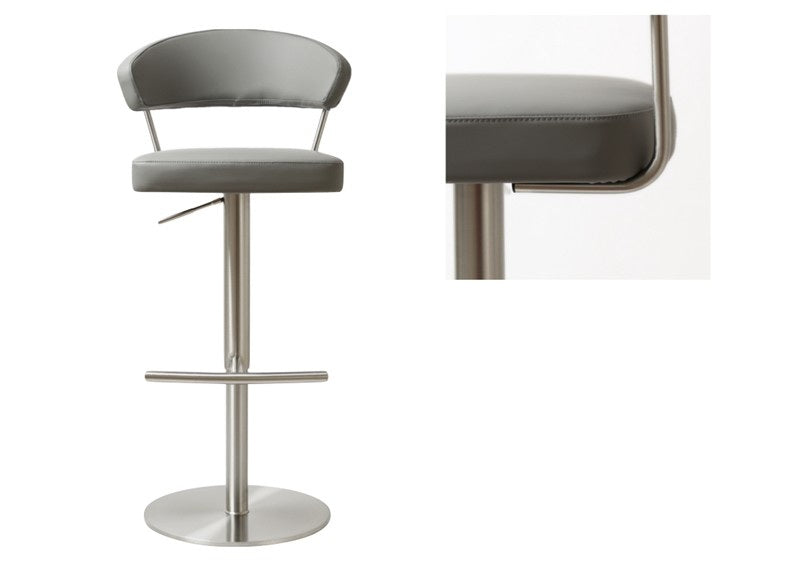 Strata Grey PU Stool - 1