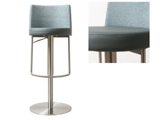 Vogue Teal Fabric/PU Bar Stool - 1