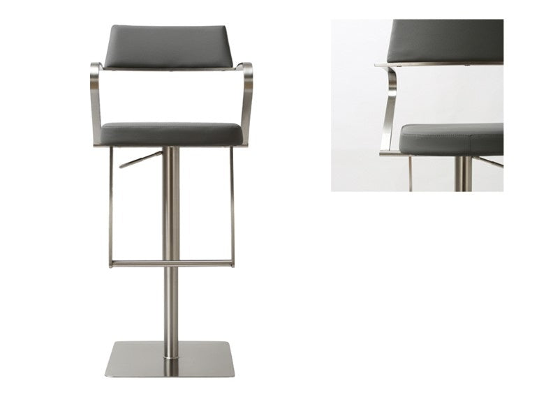 Tempo Grey PU Stool - c/o