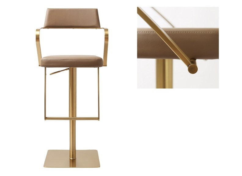 Tempo Mocha PU Stool - c/o