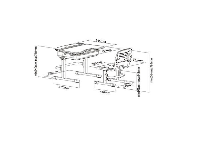 Comfortline 301 Desk - dimensions