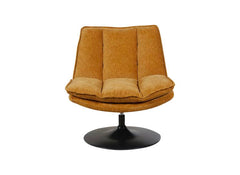 Bella Fabric Swivel Chair - Ochre
