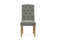 Chelsea Grey Fabric Chair - front