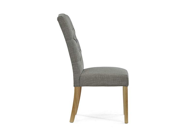 Chelsea Grey Fabric Chair - side