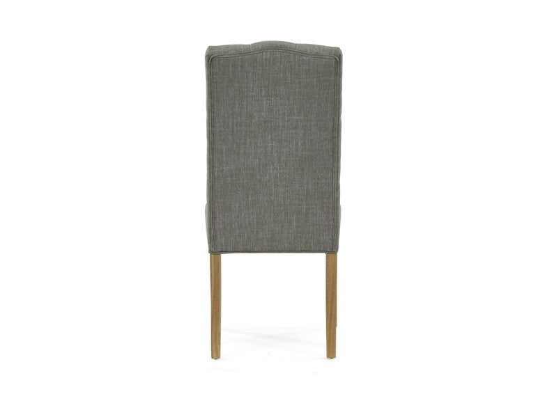 Chelsea Grey Fabric Chair - rear