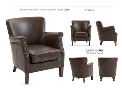 Harlow Faux Leather Armchair - Tan (Pre-Order Only)