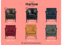 Harlow Faux Leather Armchair - Black