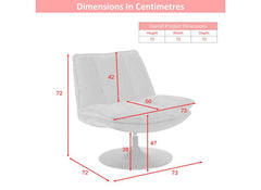 Bella Fabric Swivel Chair - Grey
