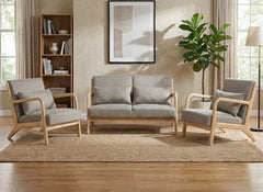 Hadley 2 Seater Stone Linen