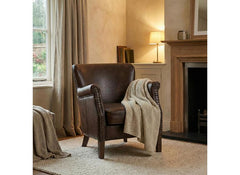 Harlow Faux Leather Armchair - Tan (Pre-Order Only)