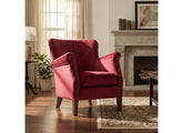 Harlow Velvet Fabric Armchair - Vogue Bordeaux