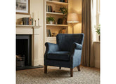 Harlow Velvet Armchair - Vogue Deep Ocean